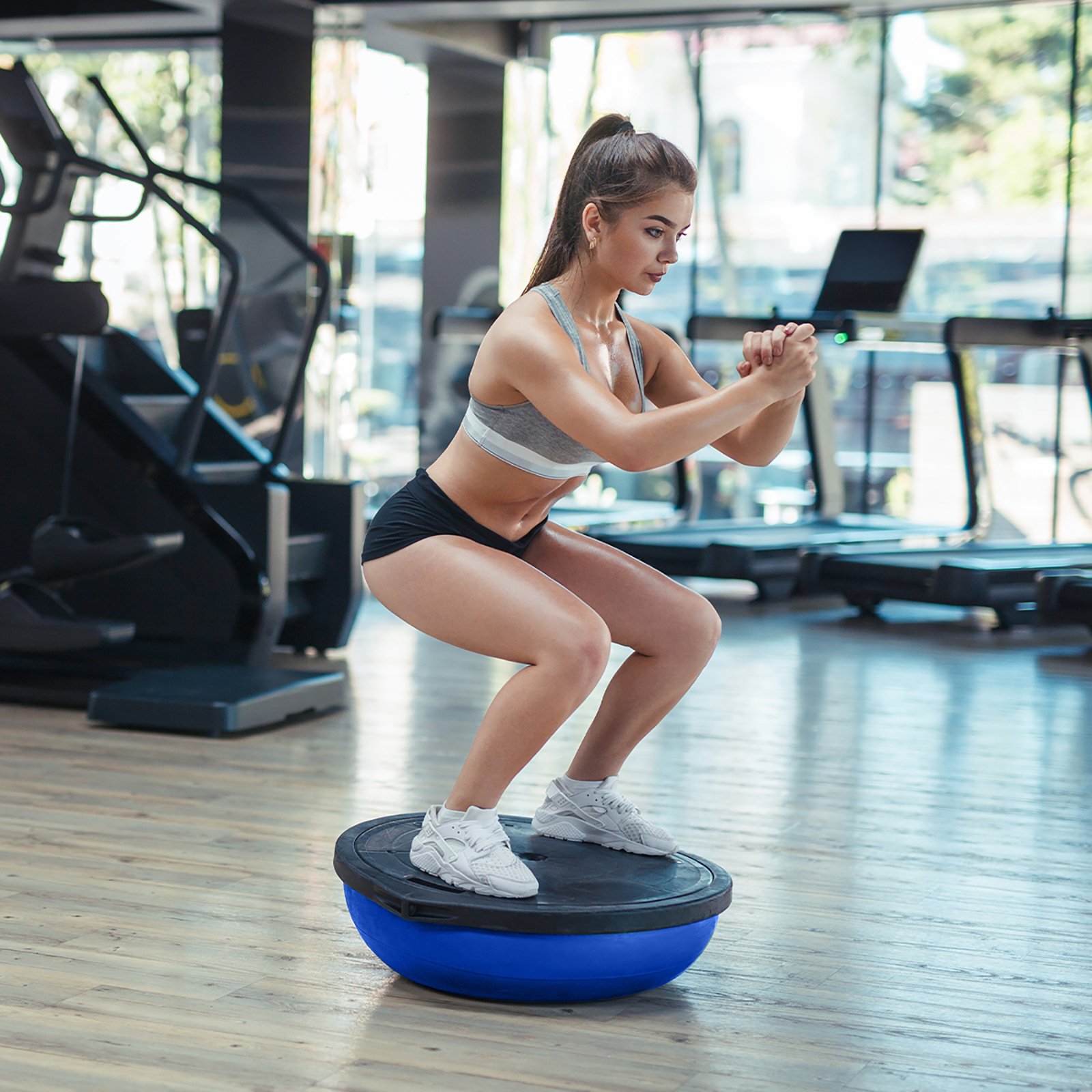 Powertrain Fitness Yoga Ball Home Gym Workout Balance Trainer Blue โ image 2