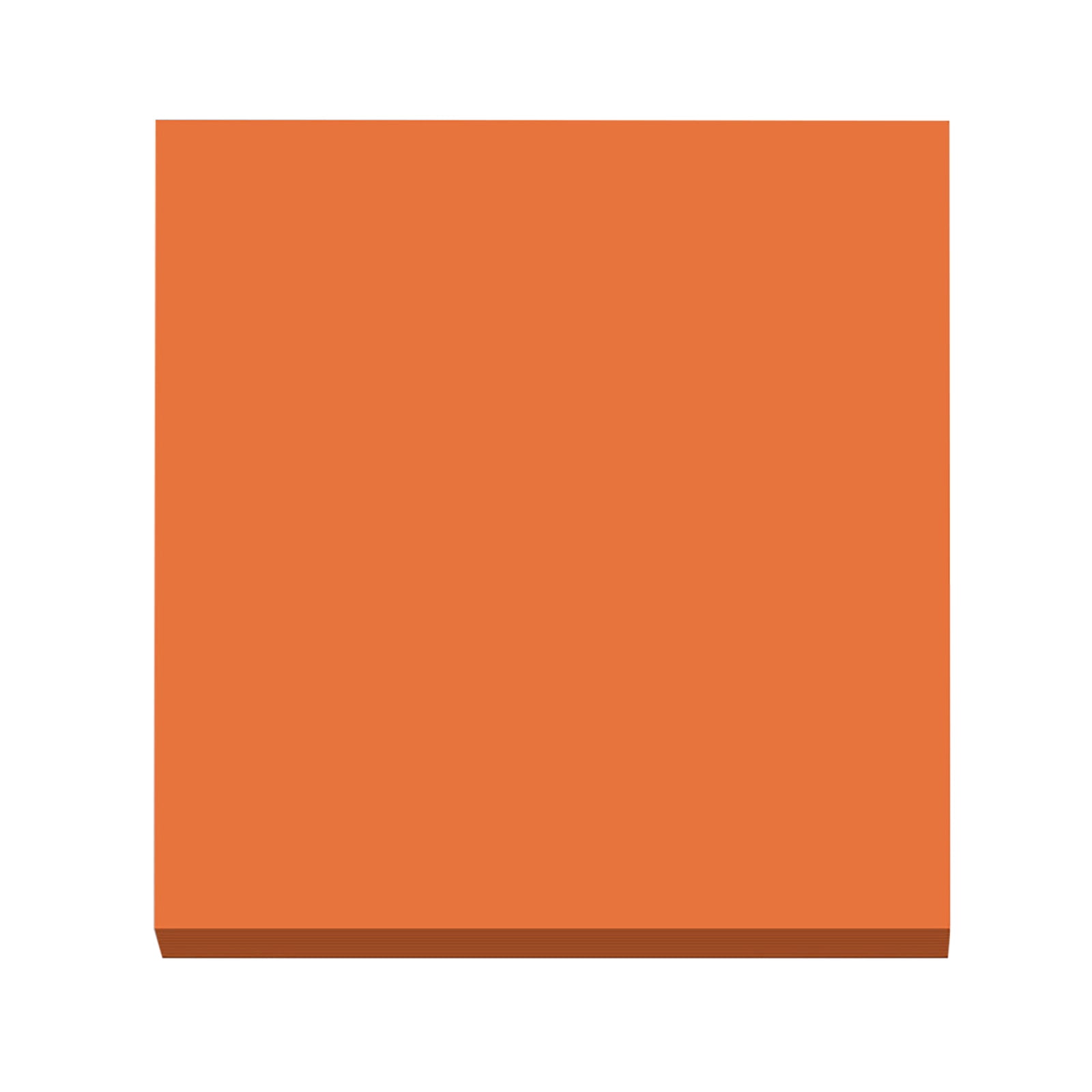 Premium 7.6 x 7.6 cm Sticky Notes Pad, Strong Adhesive Colourful Memo Pad, 100 Sheets for Office Home Reminders, Orange