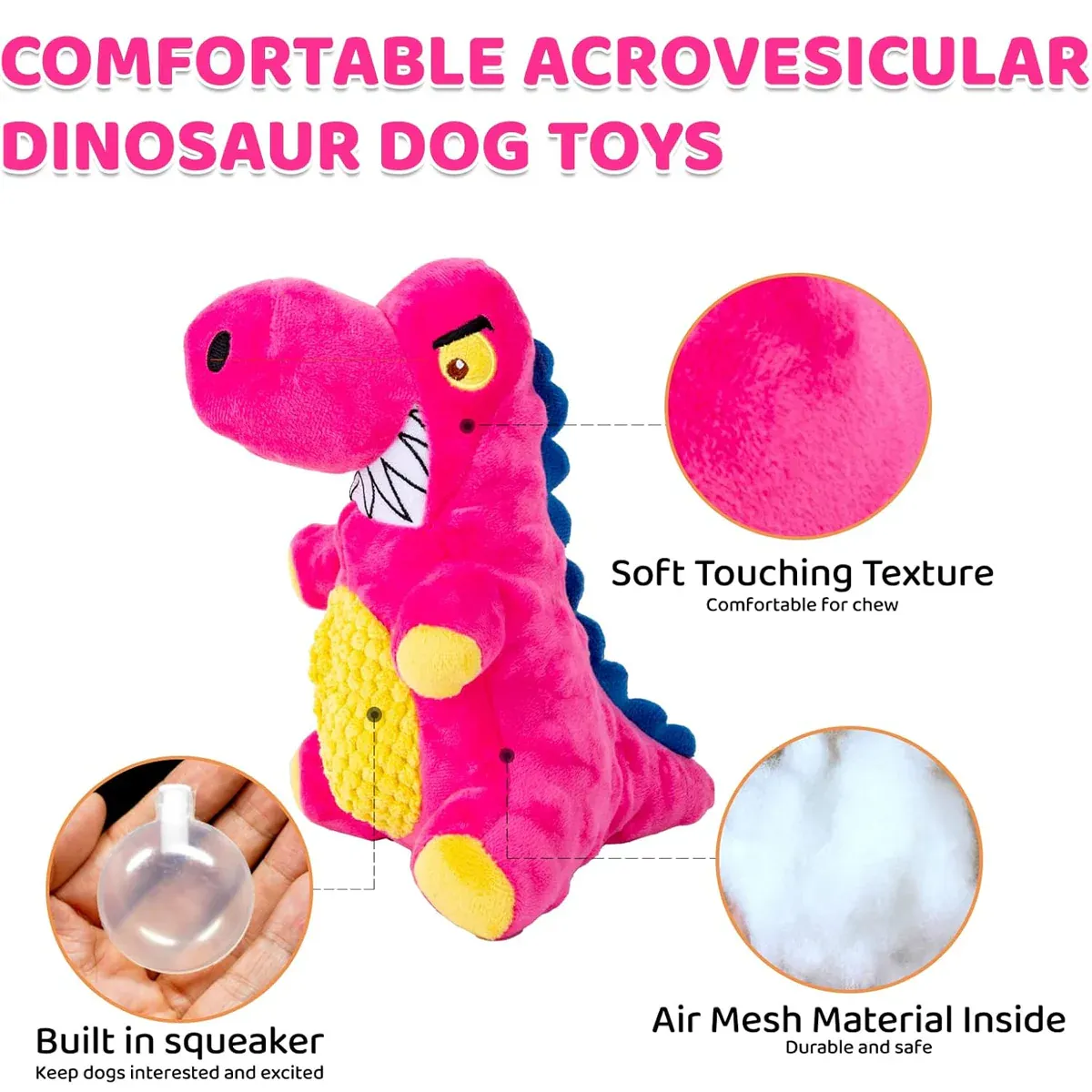 Dog Plush Squeaky Toy Interactive Boredom Relief Chew Resistant Pet Supplies — image 5