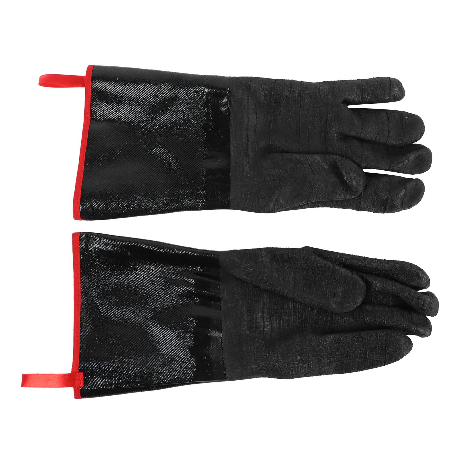 BBQ Gloves High Temperature Resistance 500℃ Waterproof Acid and Alkali Resistant Garden GlovesBlack 14in — image 6