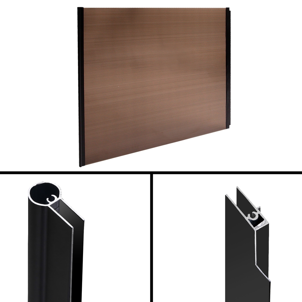 Instahut Window Awning Door Canopy 1m x 2m Brown โ image 5