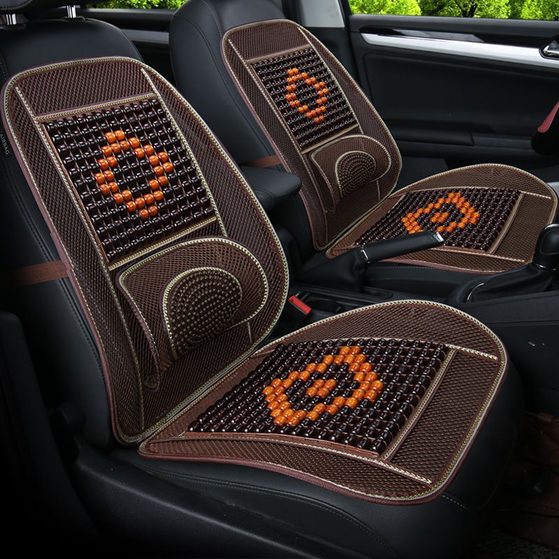 Yi Nirui Bamboo Car Seat Cushion Breathable Cooling Luxury wooden bead coffee with waist โ image 5