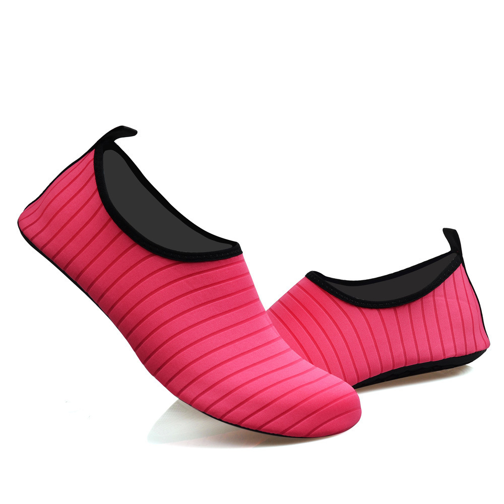 #36/37 Rose Red Quick-Dry Aqua Beach Water Shoes for Men and Women - Slip-On Lightweight Breathable Barefoot Swim Socks — image 2
