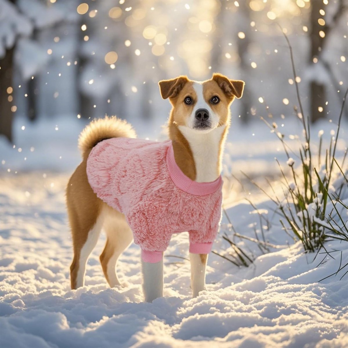 Dog Coat - Dog Sweater - Heart Dog Sweater - Puppy Dog Coat - Christmas Dog Sweater - Perfect for Small and Medium Dogs - Christmas Decorations — image 4