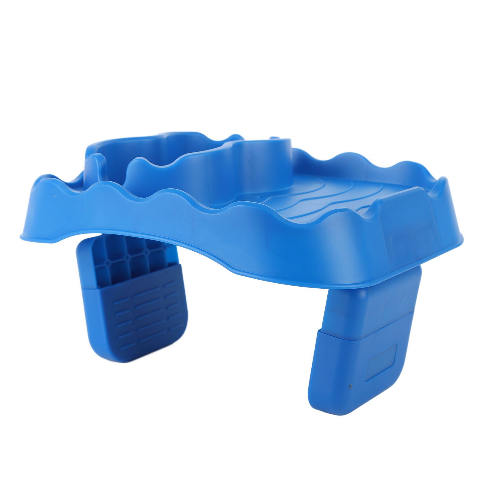 Hot Tub Table Tray with Drain Holes Anti Slip Adjustable Hot Tub Side Table for Swimming Pools SPA Bathtub Blue — image 3