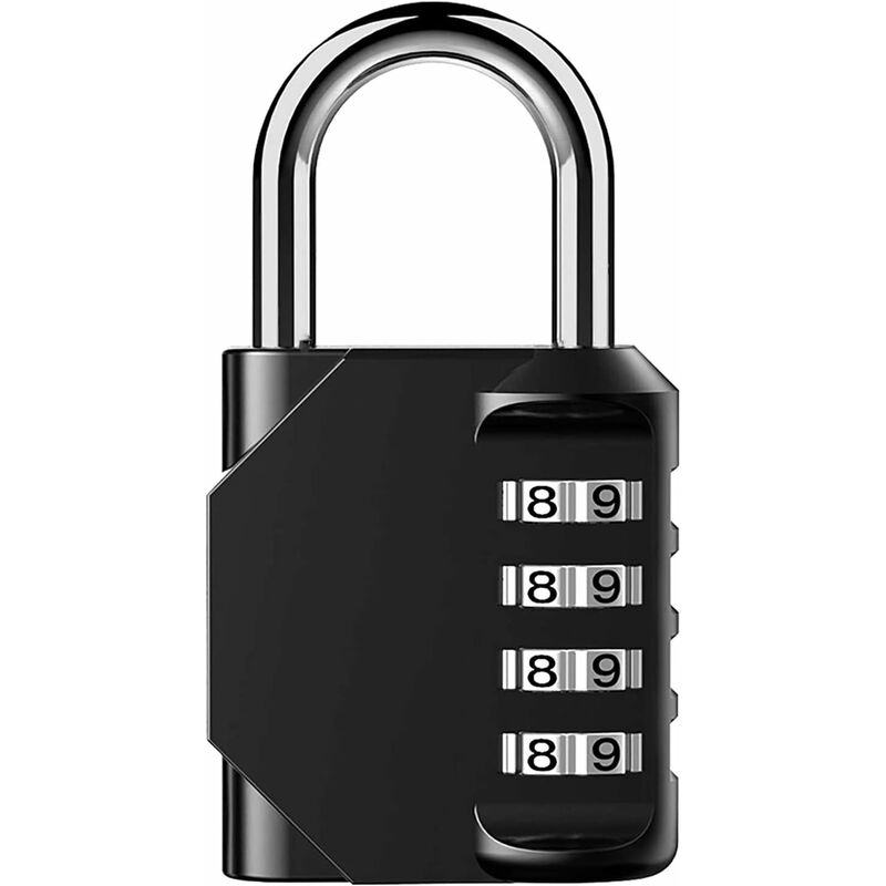 Padlock, Code Lock, Gym Lock, Waterproof Outdoor 4 Digit Resettable Combination Lock For School Gym Locker, Shed