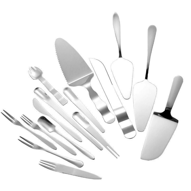 Island Qi Stainless Steel Fruit Fork Cake Knife 304 two-tooth fruit fork