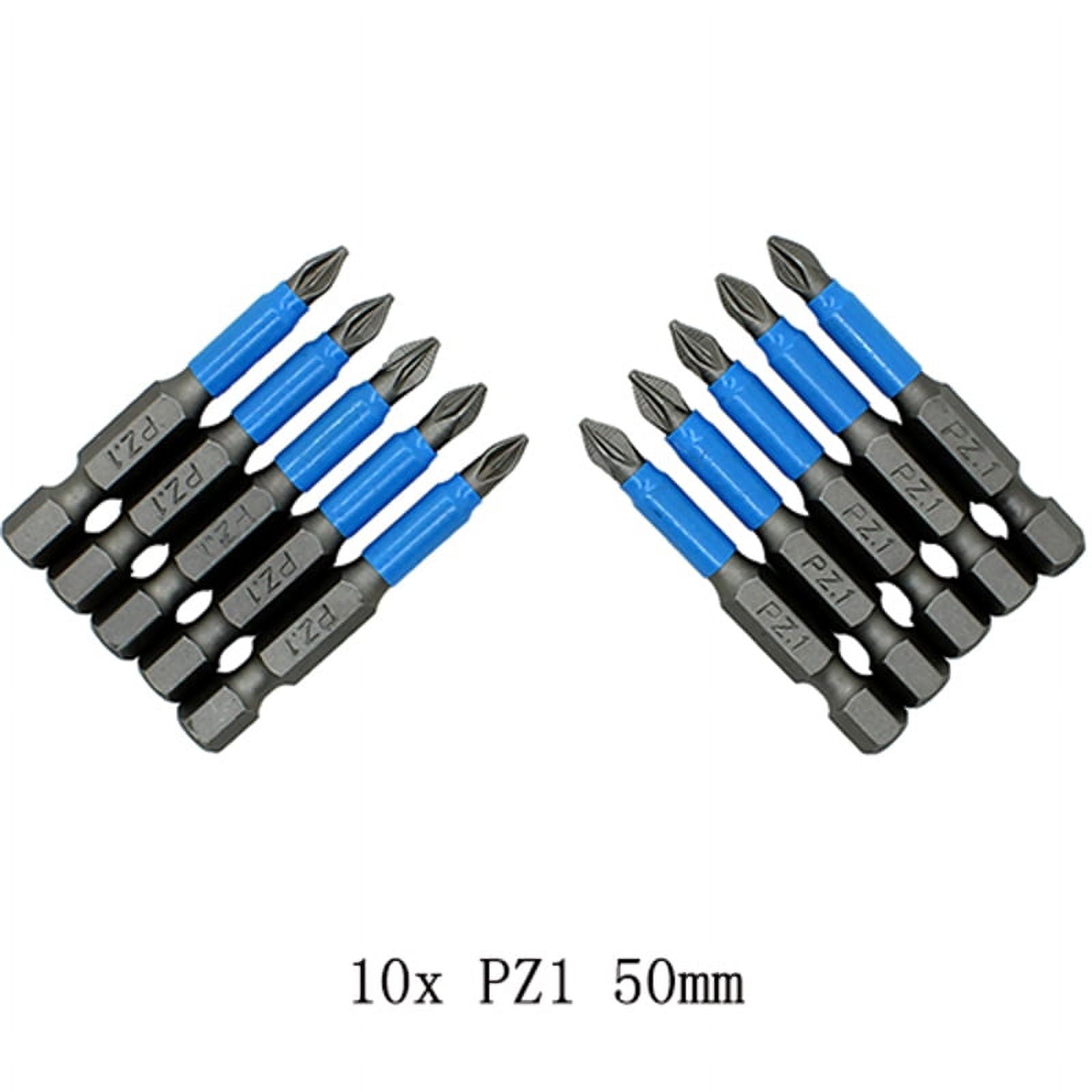 10Pcs Magnetic Anti Skid Electric Screwdriver Bits Alloy Steel 50Mm Cross Screw Driver Tools Set Ph1 Ph2 Ph3 Pz1 Pz2 Pz3 Pz1 Smile Home Pz1 — image 4