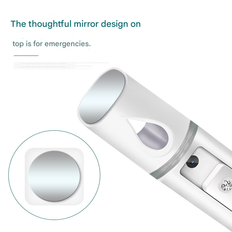 White Portable Nano Facial Mister - 20mL USB Rechargeable Hydrating Sprayer for Face & Skin — image 2