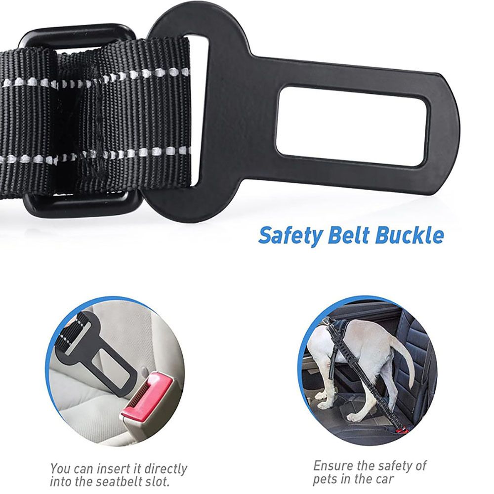 Heavy Duty Dog Leashes for Large Dogs, Car Seatbelt and Metal Carabiner Clip, Strong No Pull Dog Leash for Medium — image 4
