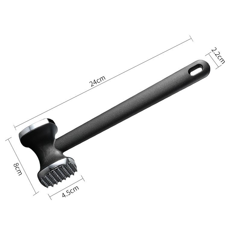 Dual-Sided Multi-Function Meat Mallet, 36 Spikes for Deep Tendon Cutting & Tenderizing, Flat Side for Smashing Cucumbers & Garlic, Nylon Handle with โ image 2