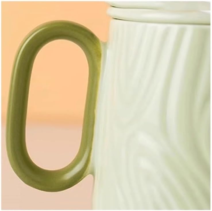 Ceramic mug for home - 8.4 oz plain coffee/tea mug - Dopamine Mood - Coffee mug for reading/studying (green) β image 6