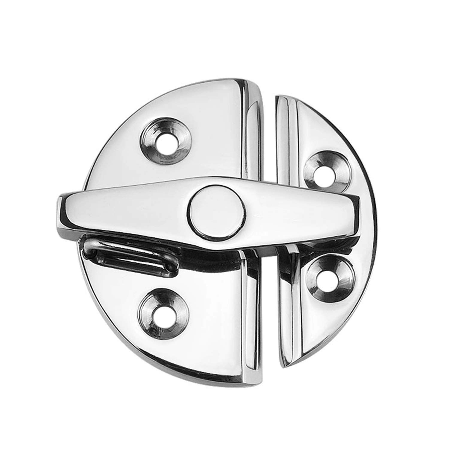 Marine Grade 316 Stainless Steel 2-1/4" (57mm) Turn Twist Button Door Catch Latchfor Door Cabinet 2pcs