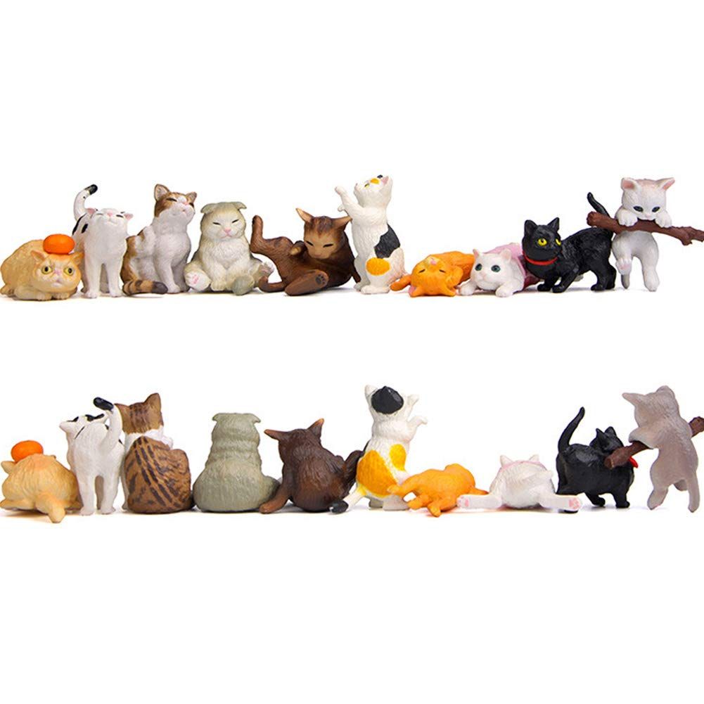 10 Pcs Miniature Cat Figurines Character Toy Cake Toppers, Mini Cat Animal Figures Collection Playset Desk Decoration — image 5