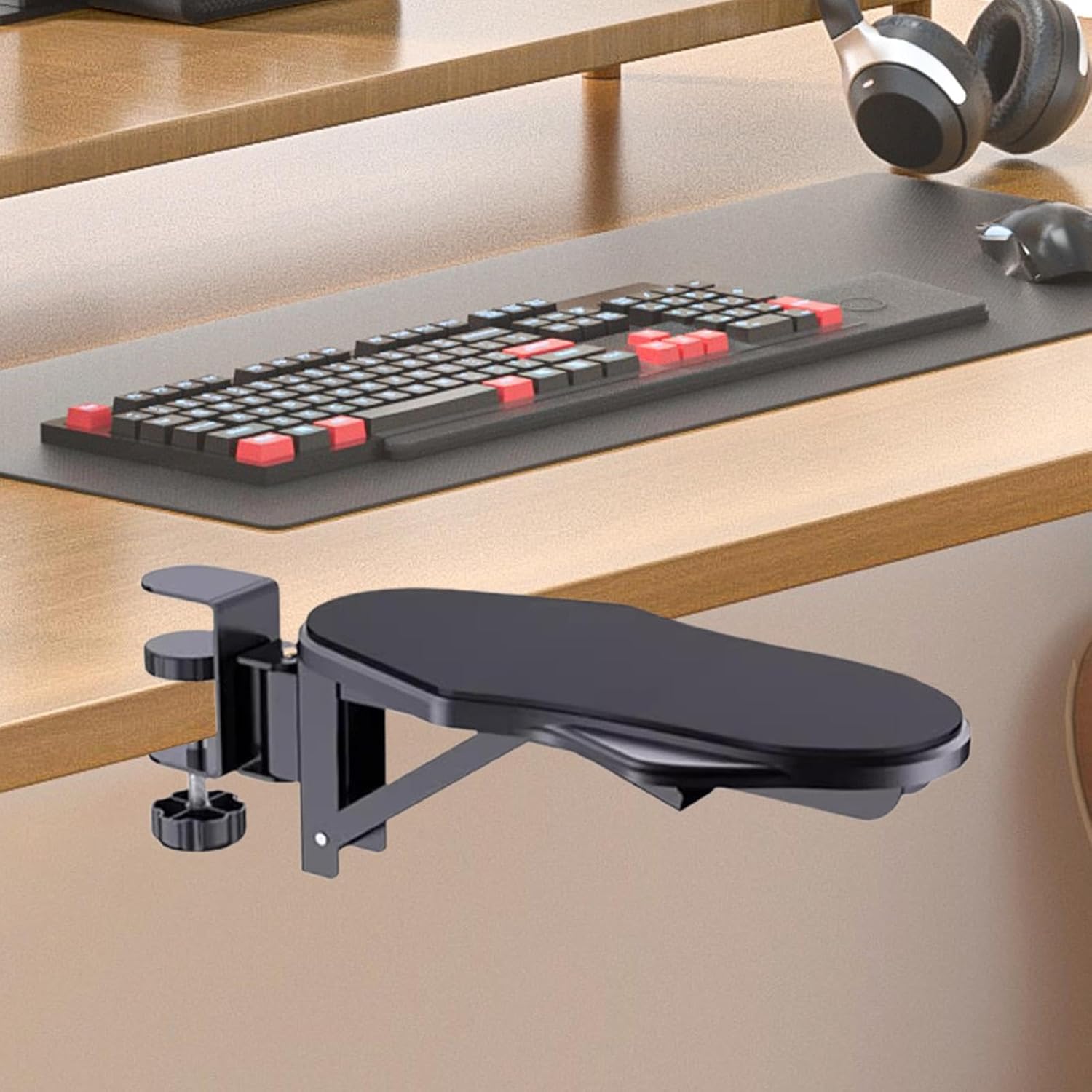 Computer Armrest for Desk, Ergonomic Elbow Support for Home Folding Rotating Model — image 2