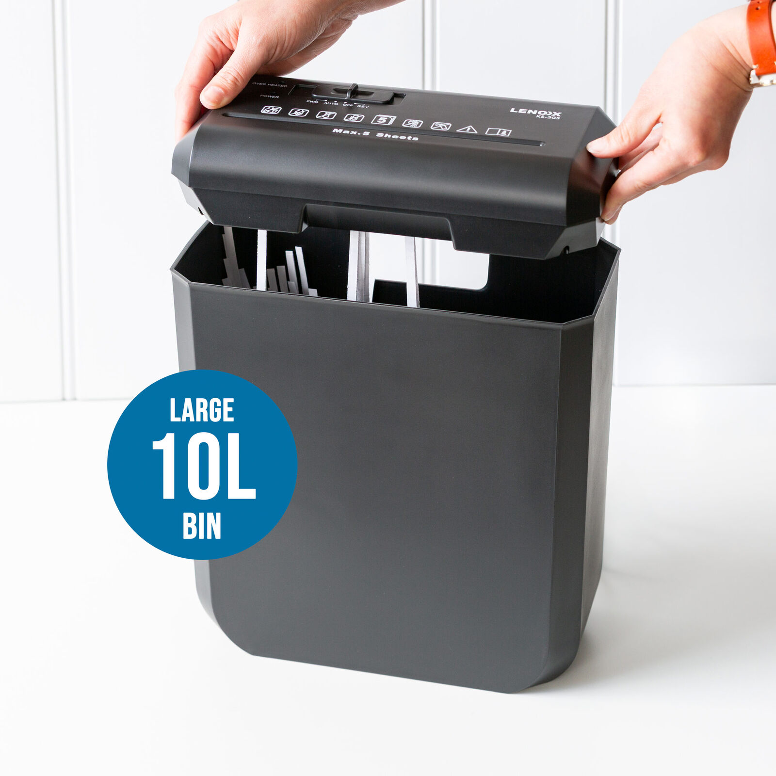 Home & Office Shredder, 5 x A4 At Once, Auto Start/Stop Function — image 4