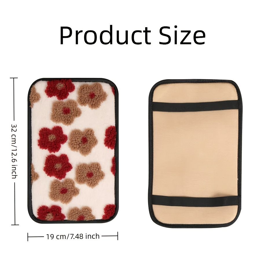 Plush Car Center Armrest Box Cushion, with Storage Bags on Both Sides, Can Store Receipts, Credit Cards, Bills, Warm Hands in Autumn And Winter, Car Interior β image 5