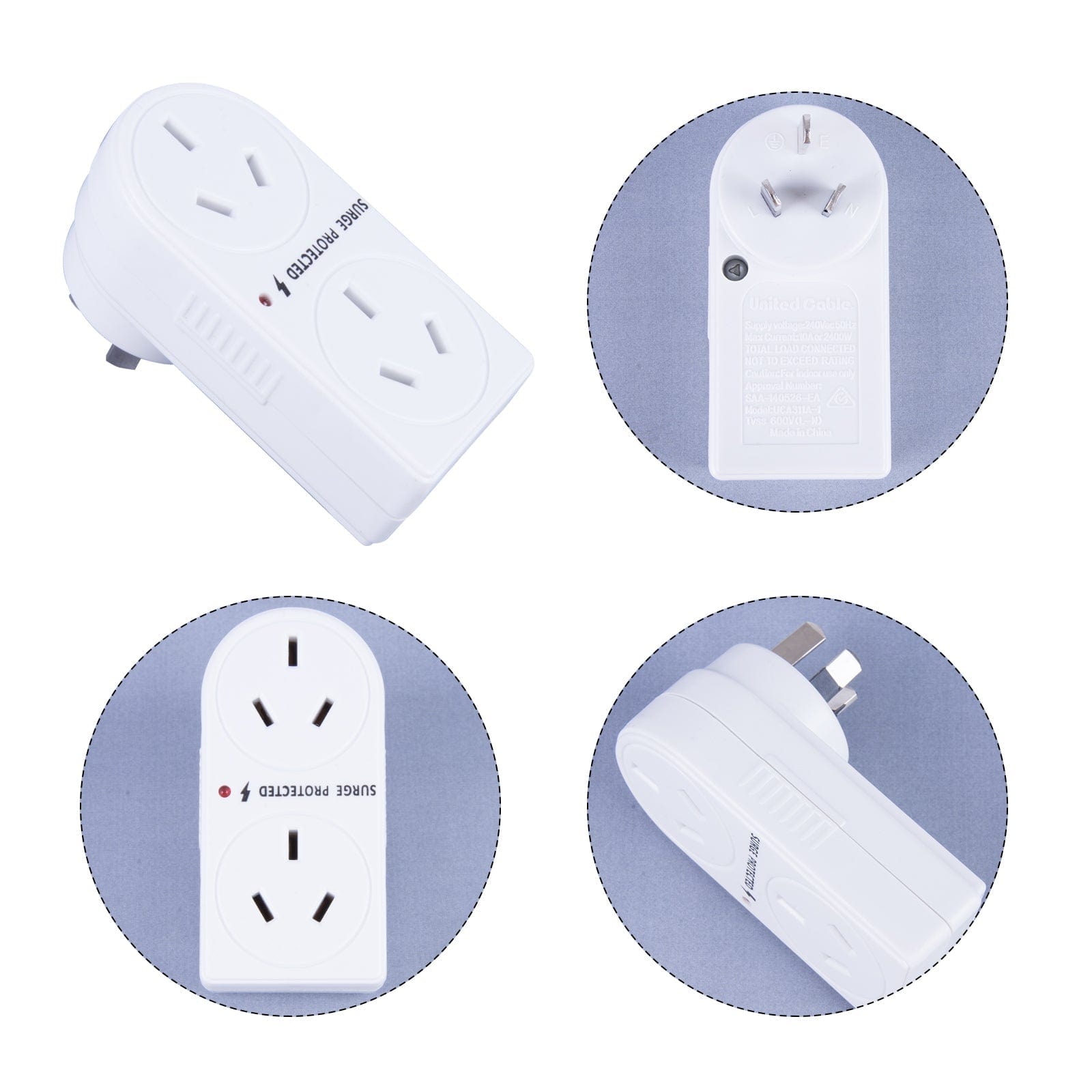 2400W Double Vertical Adapter with Surge Protection โ image 5