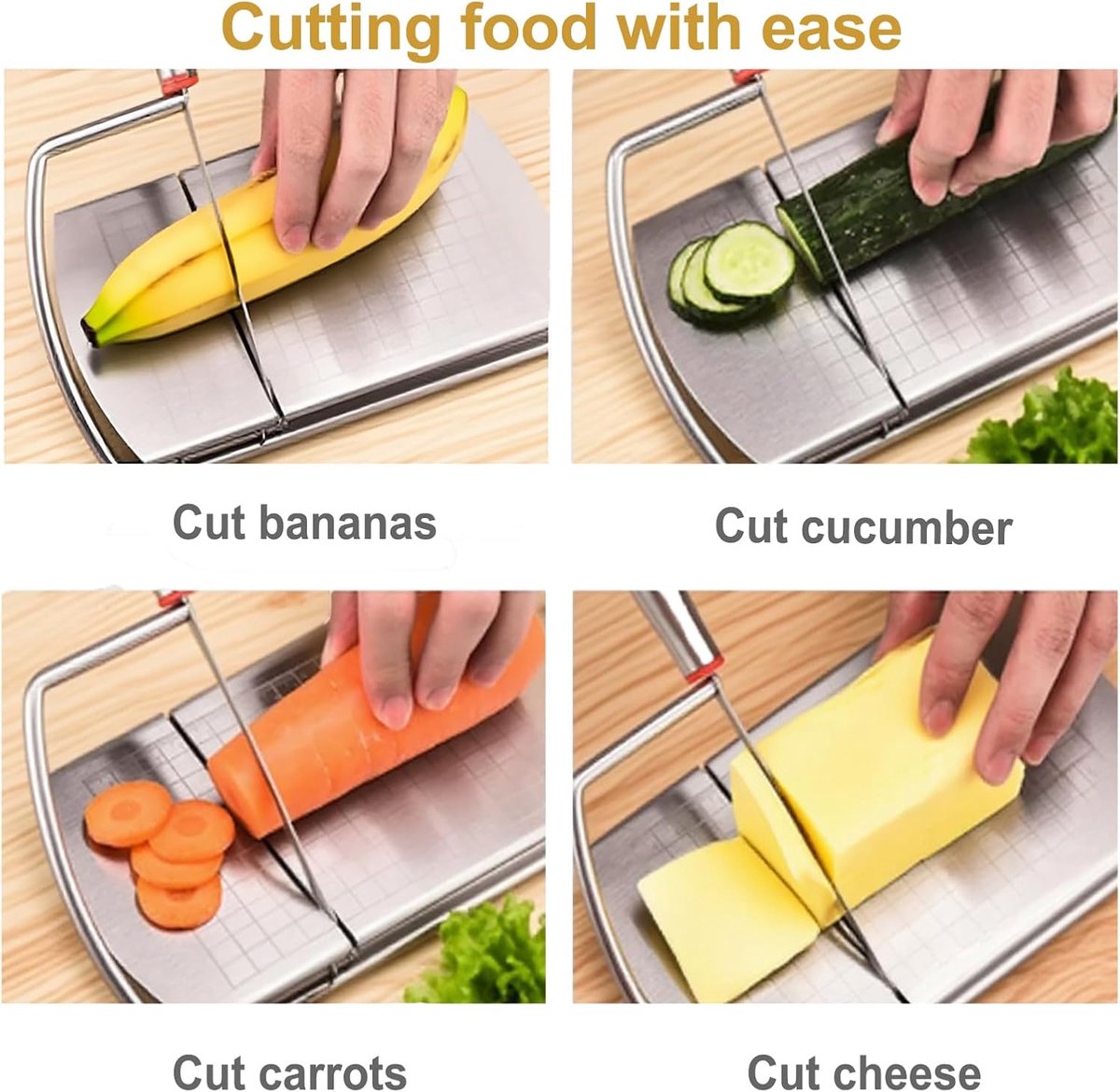 Cheese Slicer with Measuring Scale - 6 Interchangeable Blades - Precision Cutting - Dishwasher Safe - Cheese Lovers & Home Use — image 5