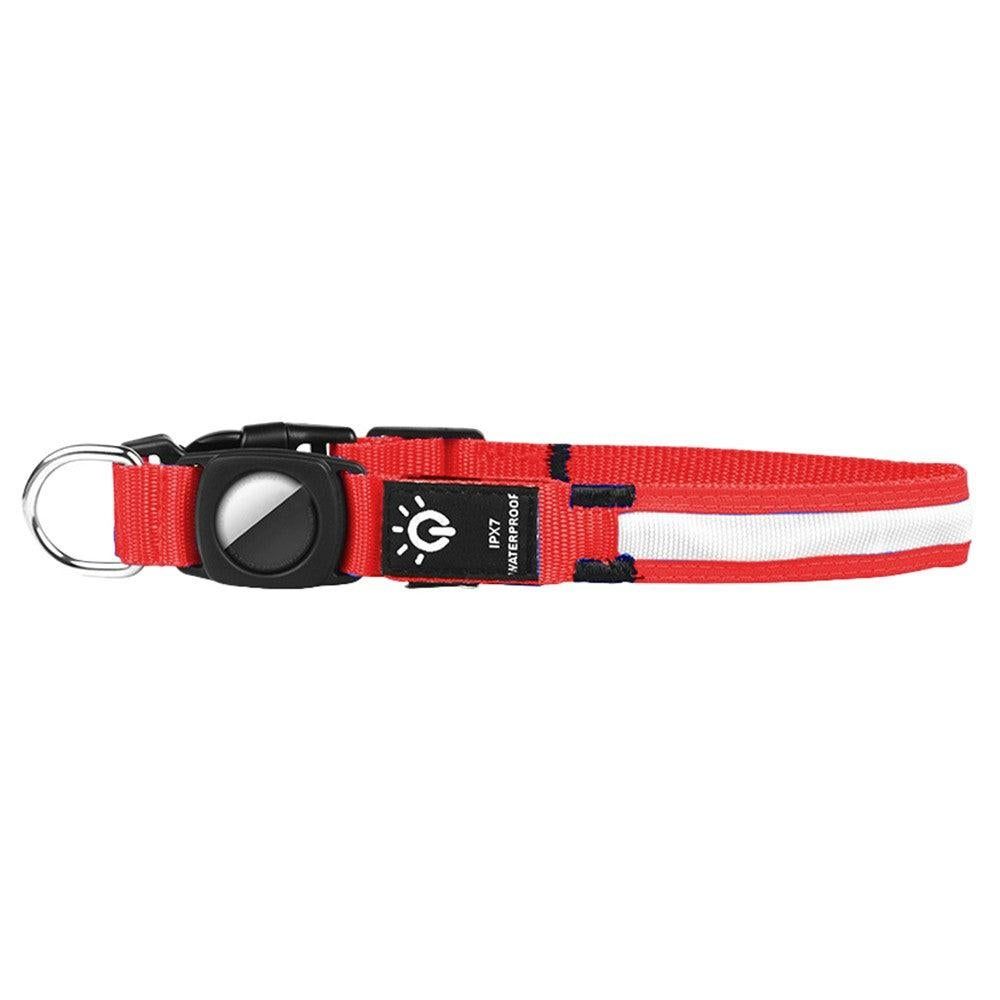 Luminous LED Pet Dog Collar Light-up USB Rechargeable Dog Collar Red - M โ image 4
