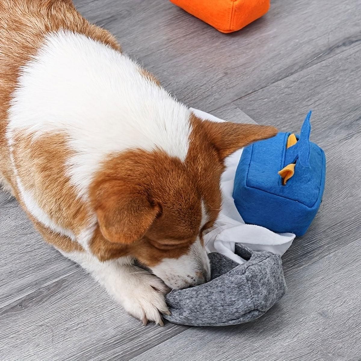 Dog Sniff Training Toy Plush Scent Training Aid for Puppies Interactive Pet Toy - Brown — image 6