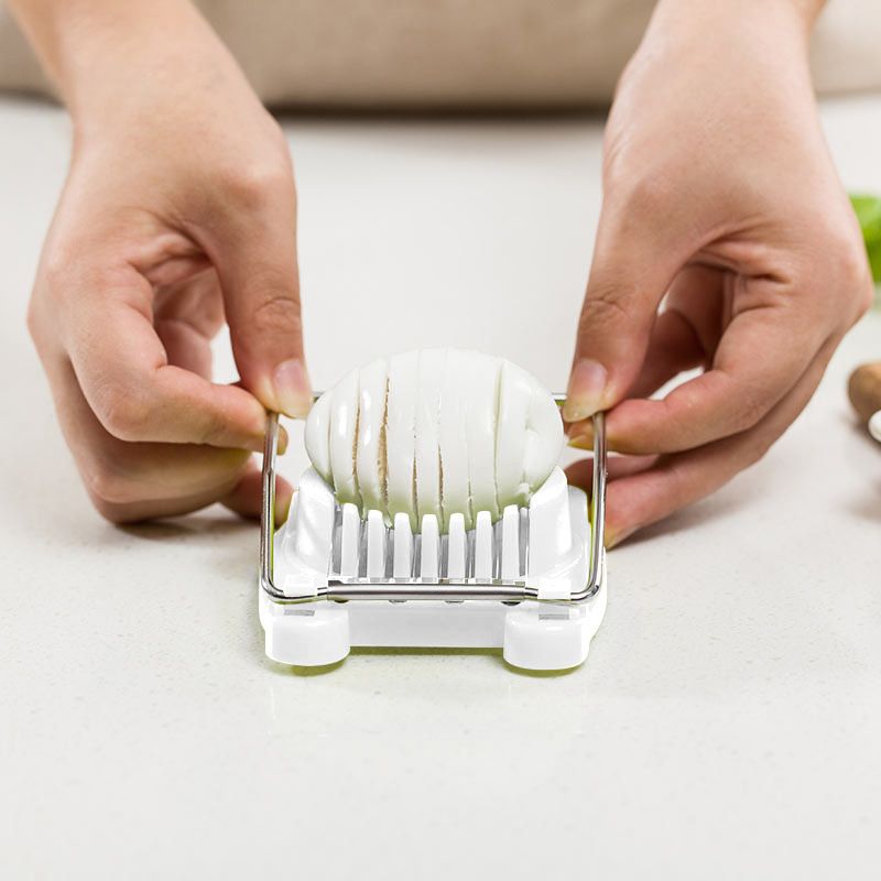 Egg slicer heavy-duty aluminum stainless steel wire egg knife portable kitchen tool multi-purpose wire egg knife — image 3