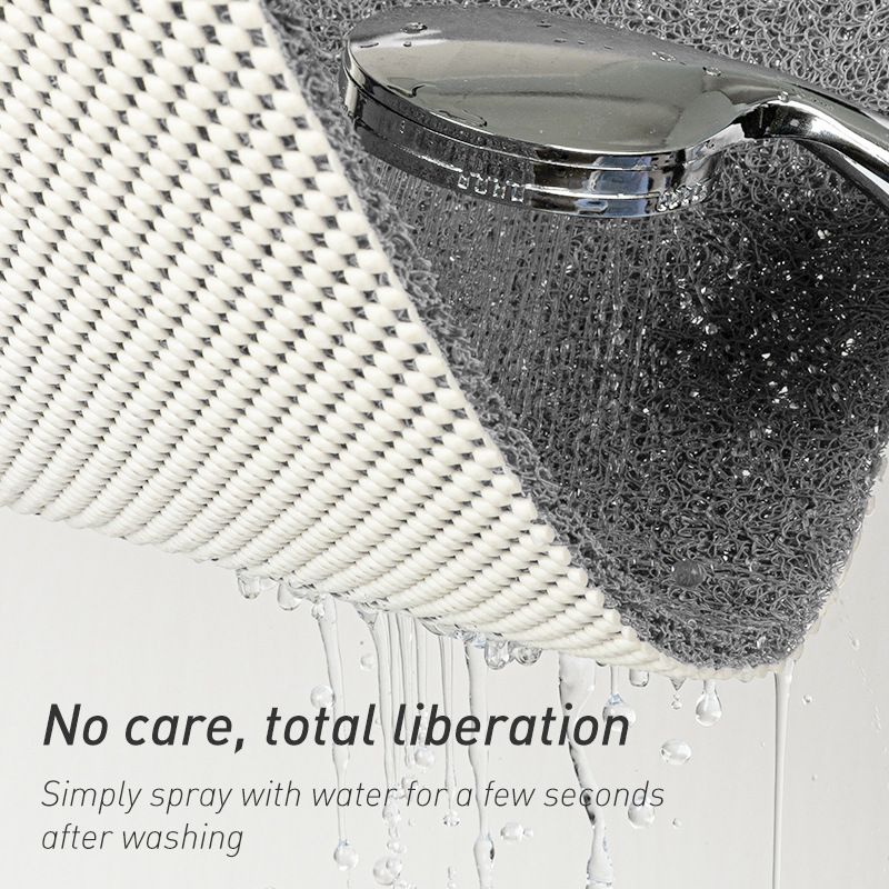 Quick-Dry Non-Slip Bathroom Mat 40 x 60 cm, Soft Loofah-Style Shower Rug, Gray — image 2