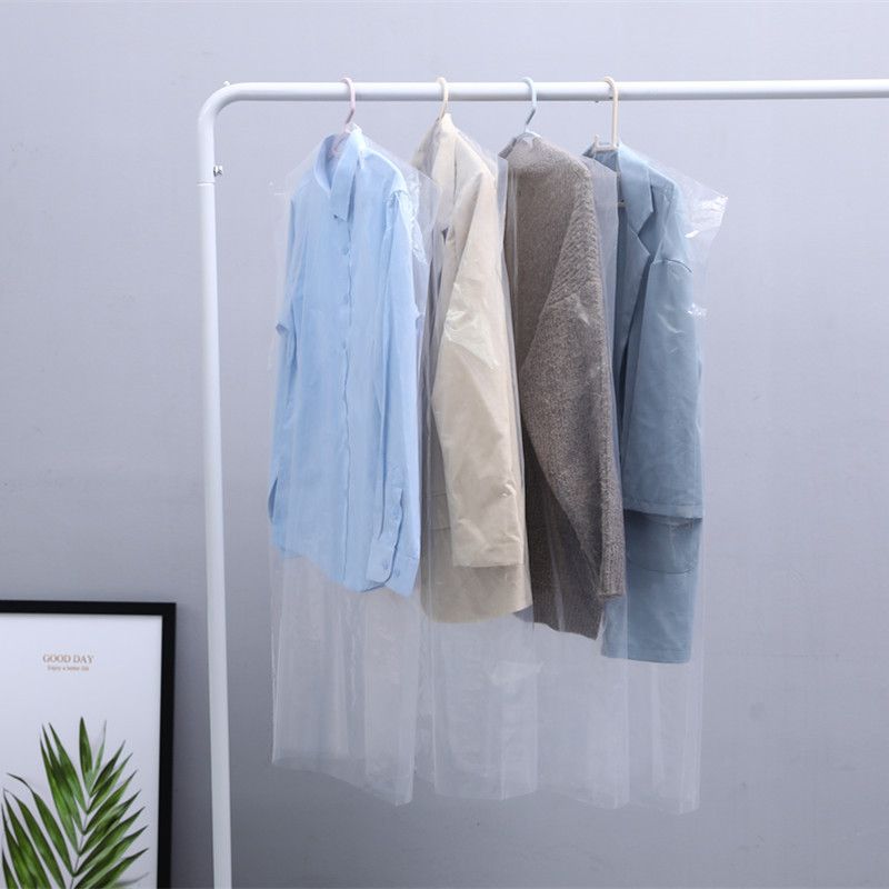 10 Pack Extra Long Plastic Garment Bag Dust Proof Clear Plastic Clothes Covers for Hanging Clothes Cleaning Bags for Long Dresses — image 4