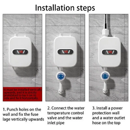 Mini Electric Instant Tankless Hot Water Heater Under Sink Shower Water System โ image 5