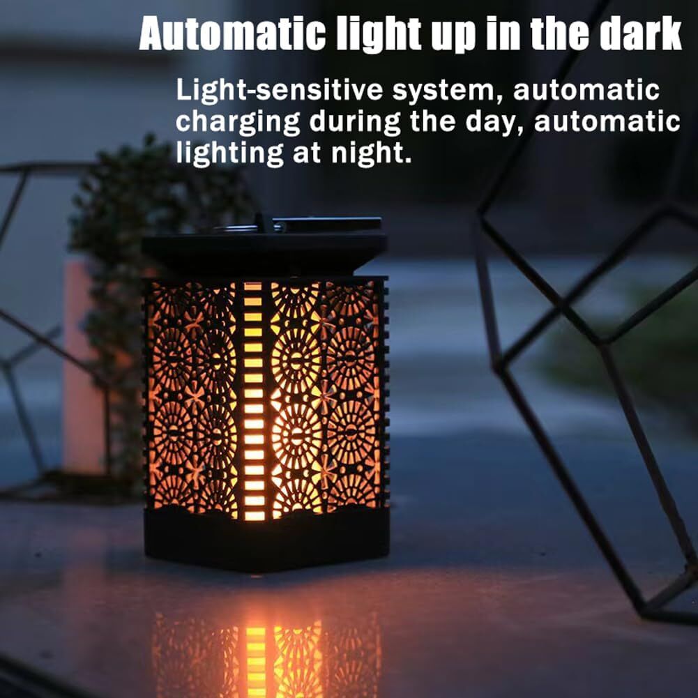 4-Pack Solar Garden Stake Light with Floral Pattern: 12 LED Outdoor Decorative Light with Multiple Mounting Options — image 5