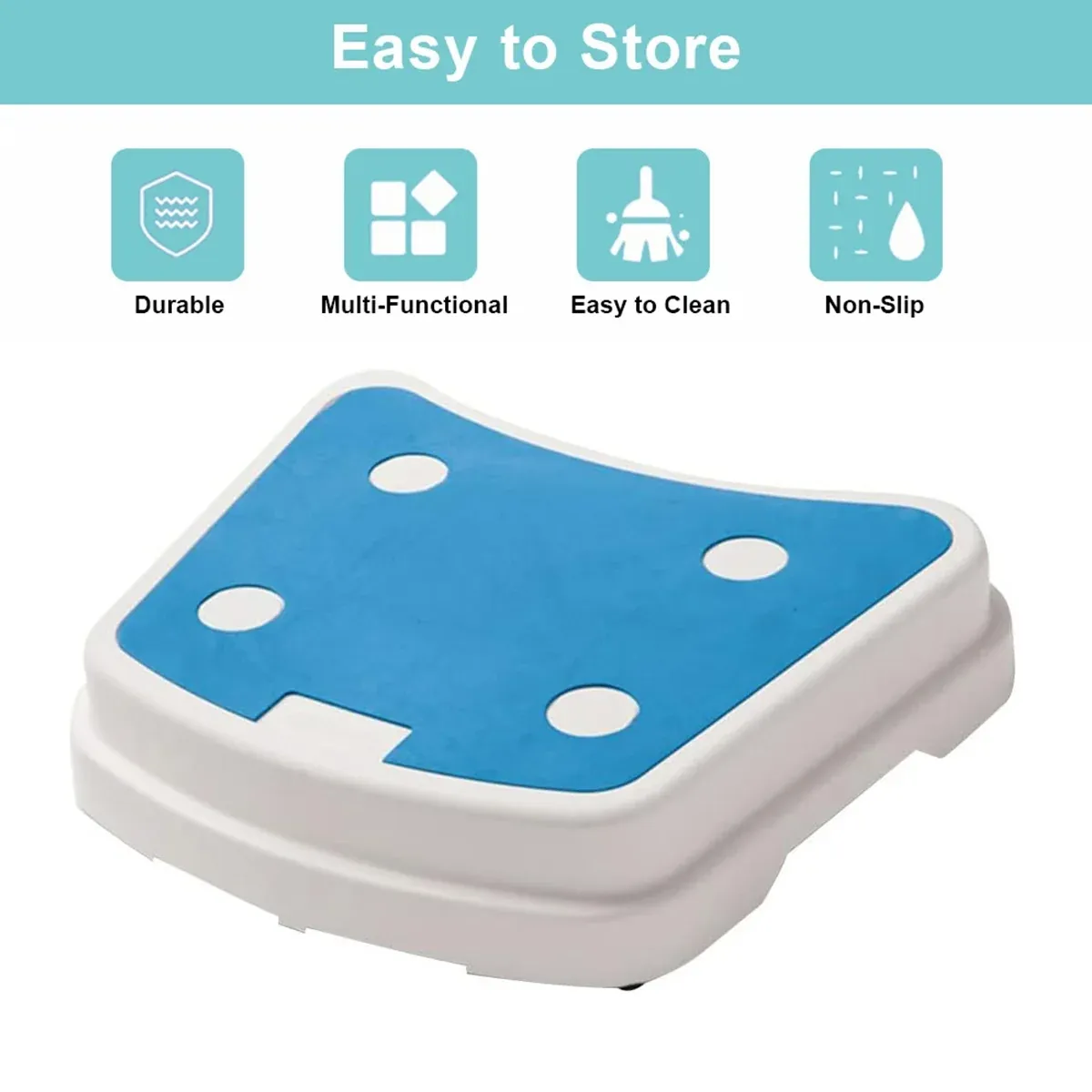 Stackable Bathroom Footstool Shower Seat Anti-Slip Durable Safe — image 5