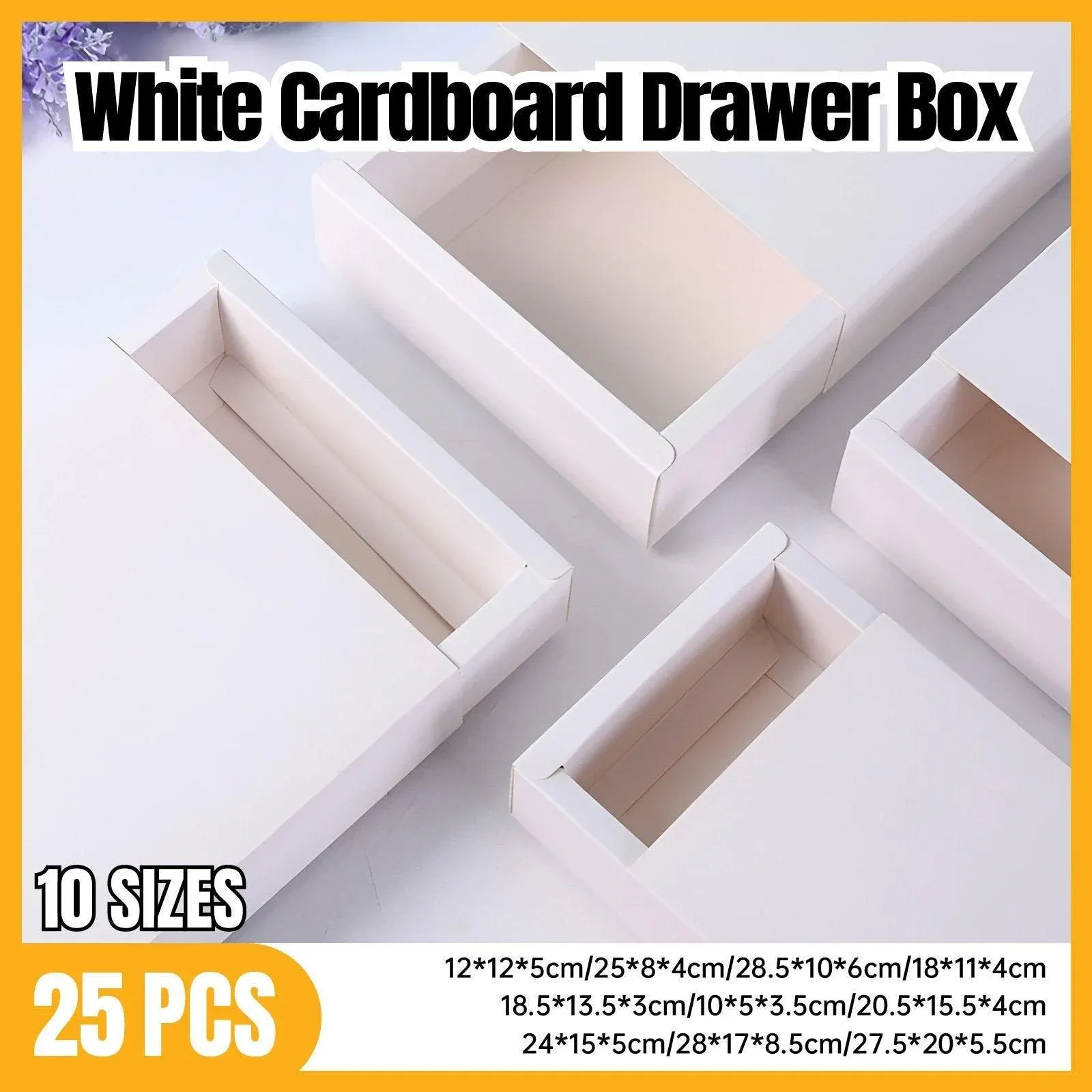 25X White Kraft Paper Drawer Jewelry Package Necklace Bracelet Gift Package box - 10*5*3.5-25pcs โ image 2