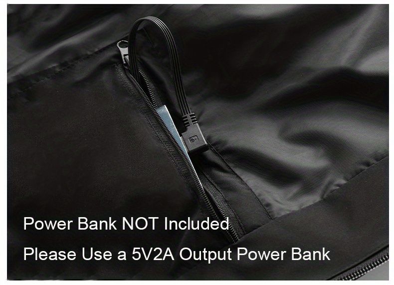 Men'S Heated Vest Electric Heating Gilet Winter Vest Smart Temperature Control - Black - Size 2XL — image 3