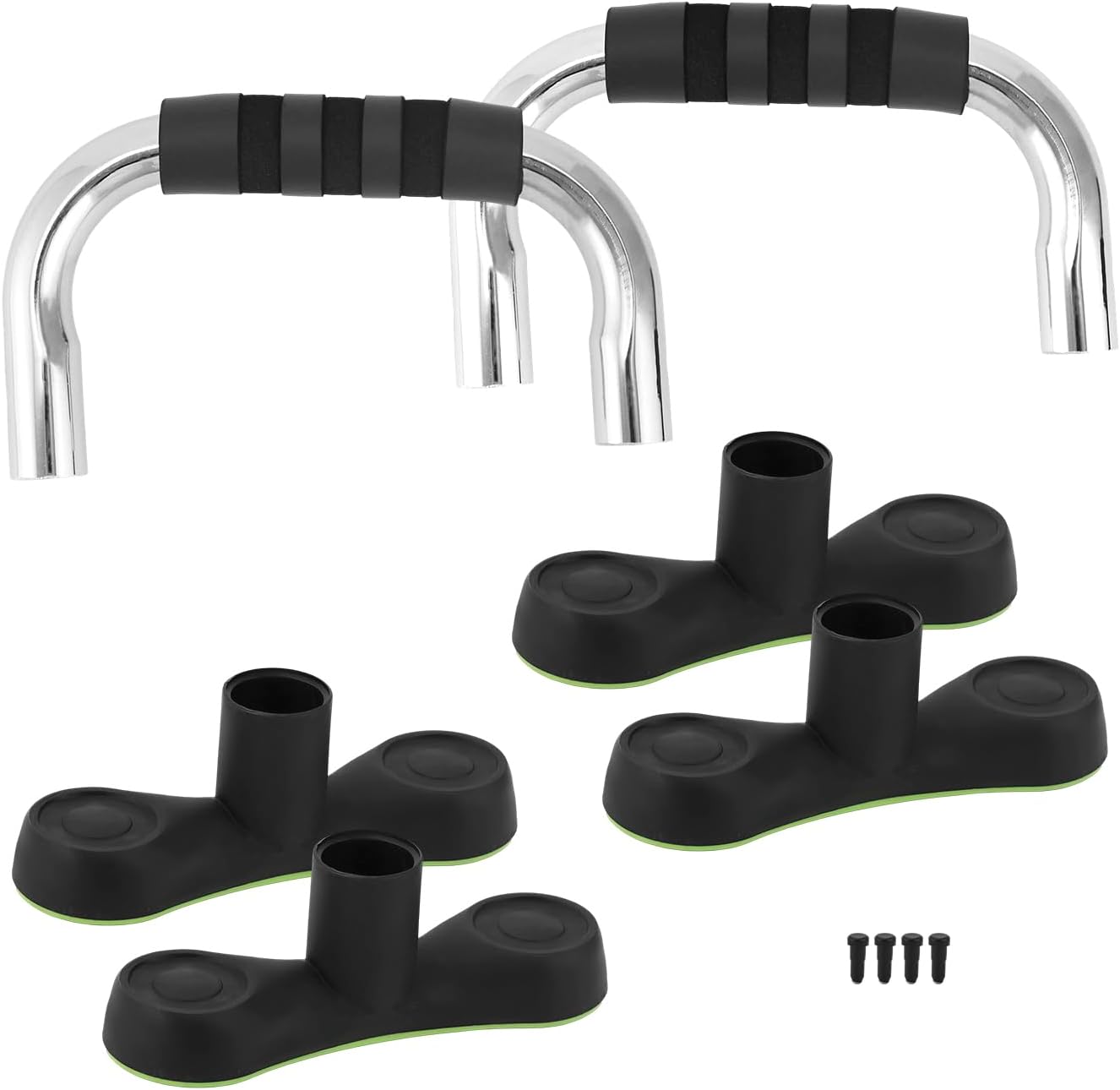 Steel Push Up Handles for Floor, Portable Push Up Stands with Non-Slip Grip, Angled Incline โ image 2