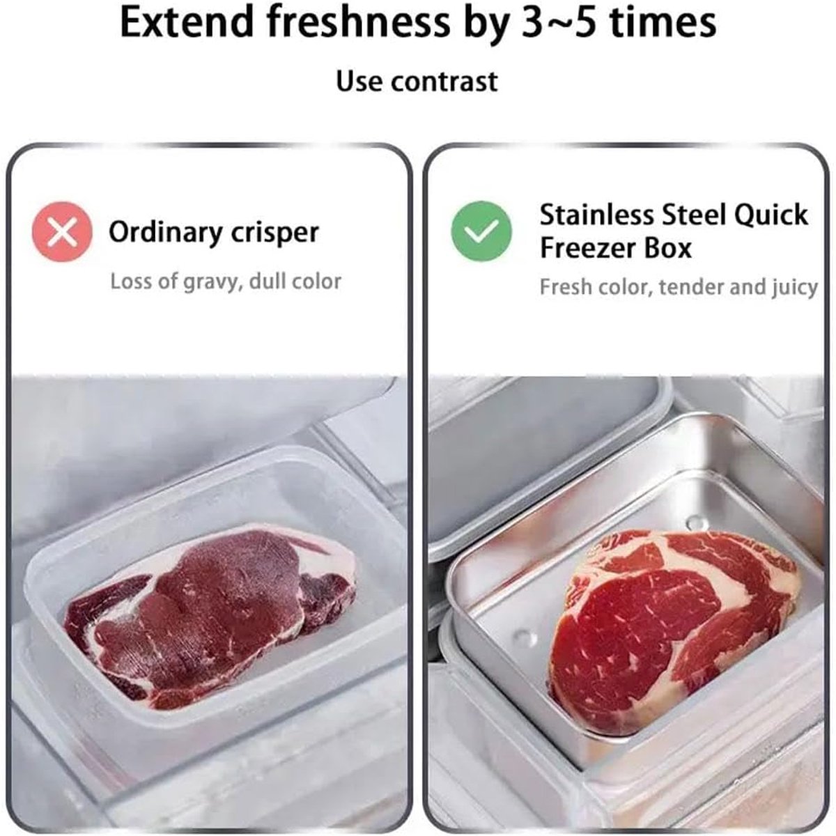 6 Food Containers with Lids - Reusable, Stackable, Waterproof - Stainless Steel - Suitable for Oven, Refrigerator, and Dishwasher - 13.5 × 10.5 × 6 cm (500 ml) — image 3