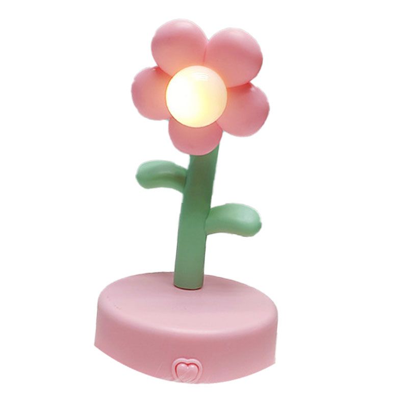 Table Lamp Cute Flower Night Light Portable Desk Lamp Decorative for Office Dorm Decor Pink โ image 3