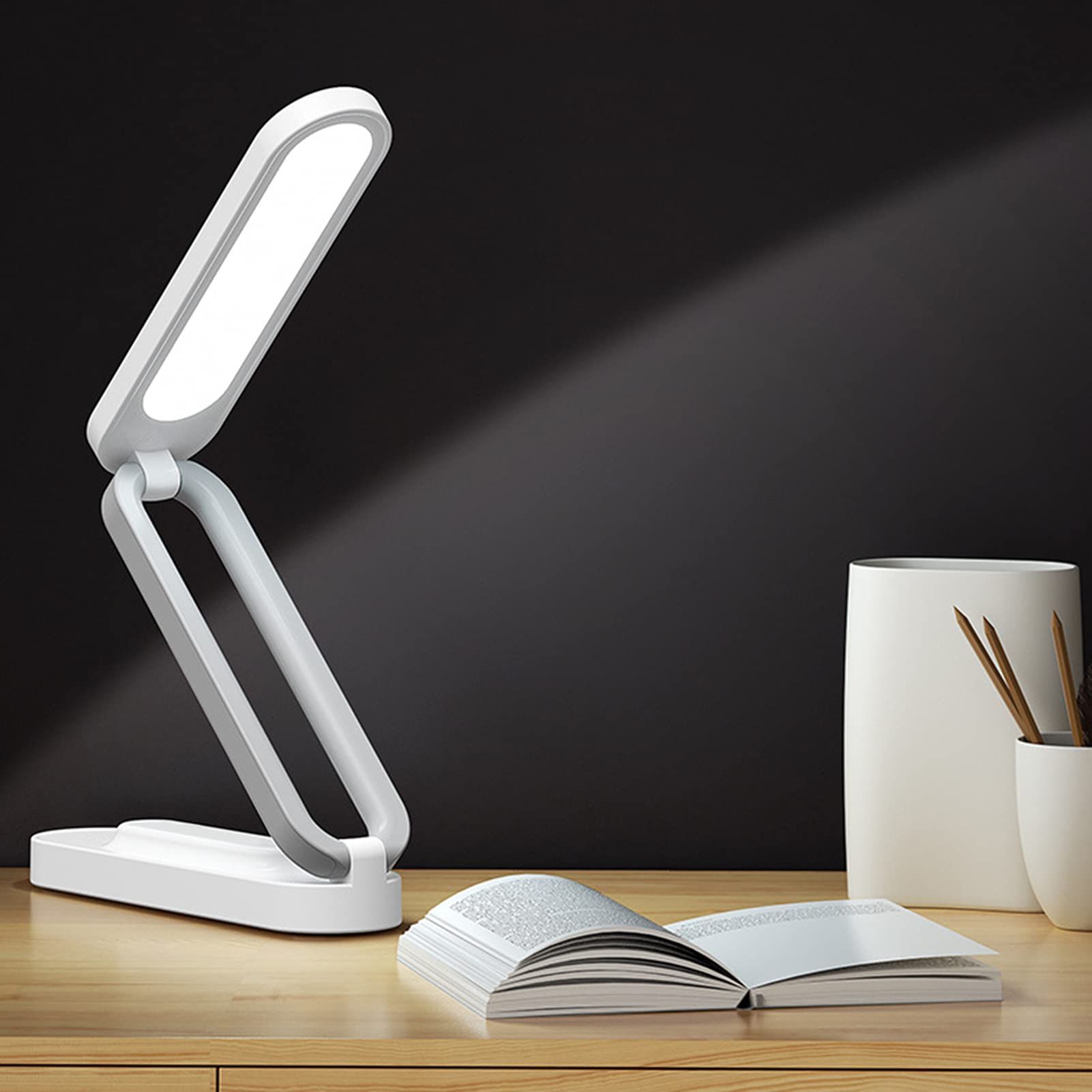 Rechargeable Lamp Dimming Portable Office Folding LED Reading Dorm Light for Home Tings USB Decorative Brightness and Foldable — image 2