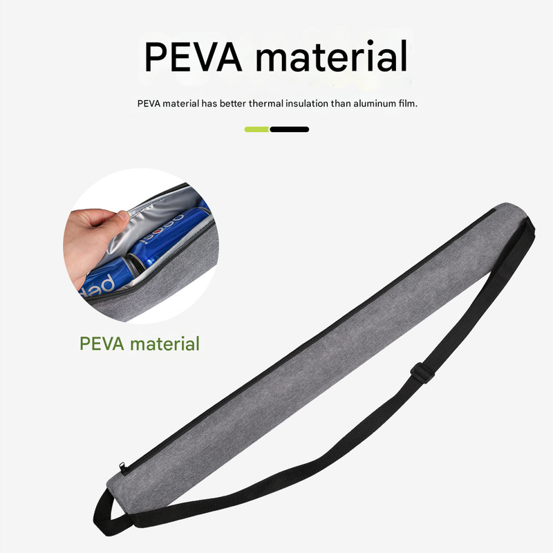 Black Insulated Golf Beer Cooler Bag Cylindrical Tube Design with PEVA Lining 83cm Portable Crossbody Shoulder Strap for Australian Golf and BBQs — image 4