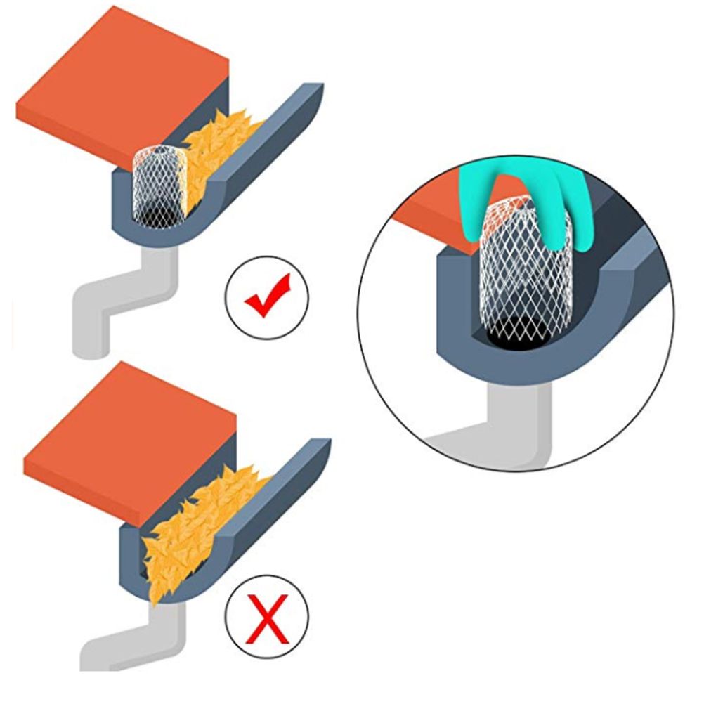 Lightweight Aluminum Gutter Guard Strainer Mesh Gutter Downspout Guard for Leaf Rain Filter โ image 3