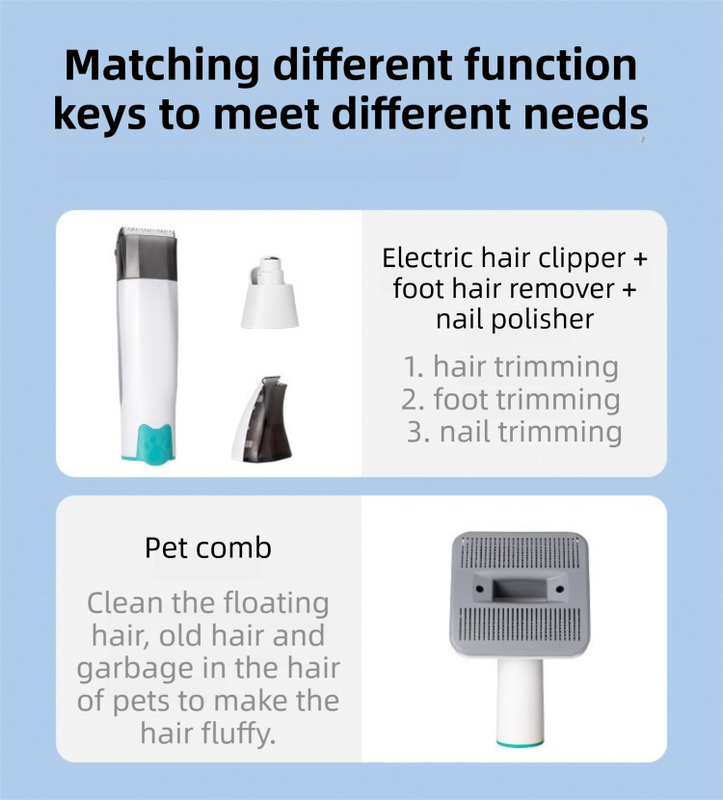 7-in-1 White Multifunctional Pet Grooming Vacuum Kit - Dog Cat Home Barber Shop & Low Noise Shedding Groomer with 1L Large Dust Cup โ image 5