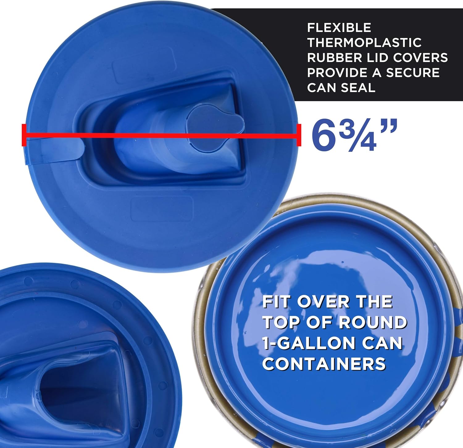 Master Elite Paint Can Lid Cover and Pouring Spout for 1-Gallon Containers, 2 Pack - Secure Seal with Built-in Spout to Pour Easy, Prevents Messes, Spills โ image 3