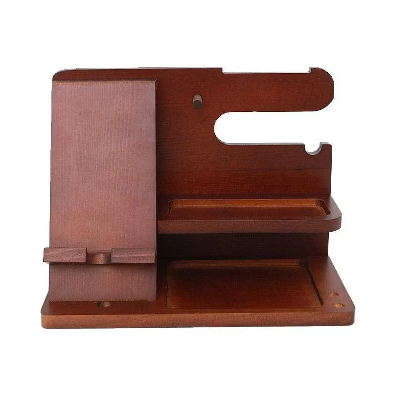 Wooden Mobile Phone Holder Desk Organizer Multifunctional Storage Shelf Stand โ image 2