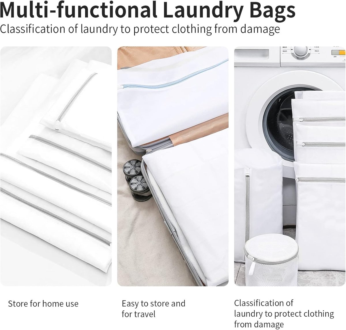 Set of 3 Mesh Laundry Bags - Laundry Nets - Groot Laundry Net - Durable Bags - Delicate Clothes - Perfect for the Washing Machine - Jackets - Jeans - 30 x 40 โ image 6