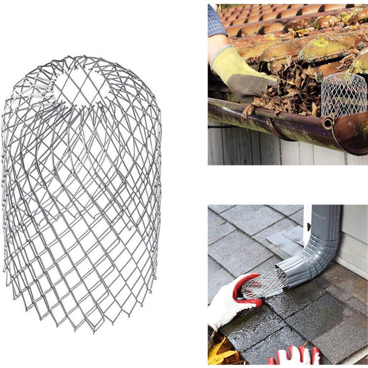 Gutter Leaf Filter 4-piece – Wire Mesh Guard, 10 × 17cm, gutter protector — image 2