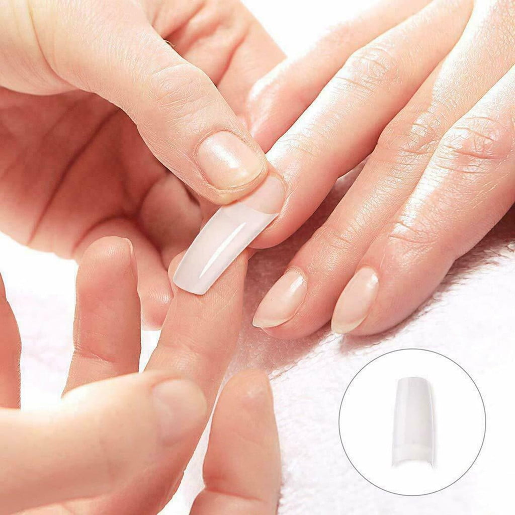 500PCS Half Cover False Nails Tips - Acrylic Nail Tips, Lady French Style Acrylic Artificial Tip Manicure with Box for Nail Tips Art Salons and Home DIY โ image 5