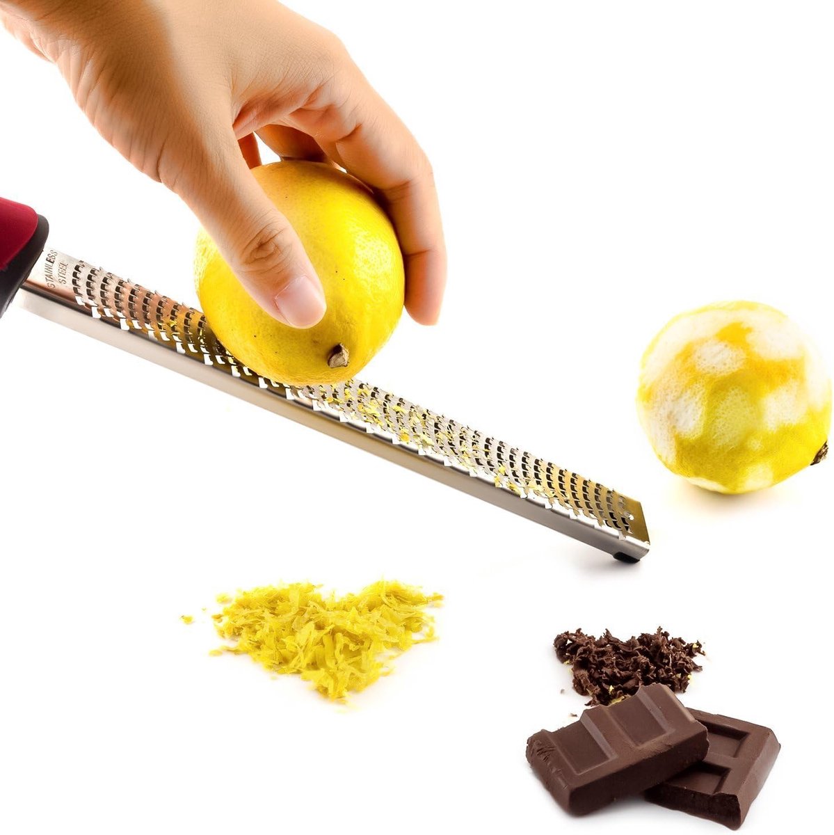 Grater - Professional zester - Fast and efficient Lemon grater - Multifunctional Long hand grater - Cheese grater - Ginger grater - Garlic grater - Narrow long