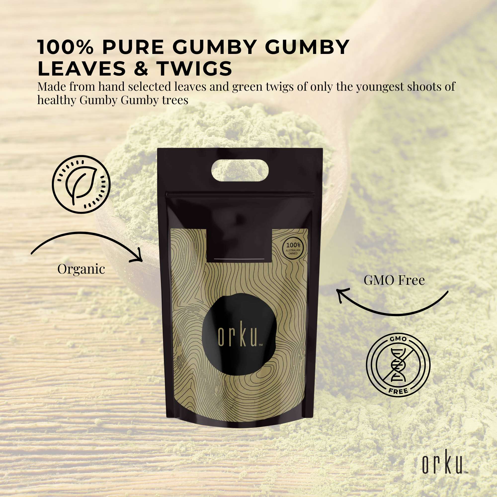 5Kg Gumby Pure Powder - Gumbi Aboriginal Plant Pittosporum Angustifolum — image 4