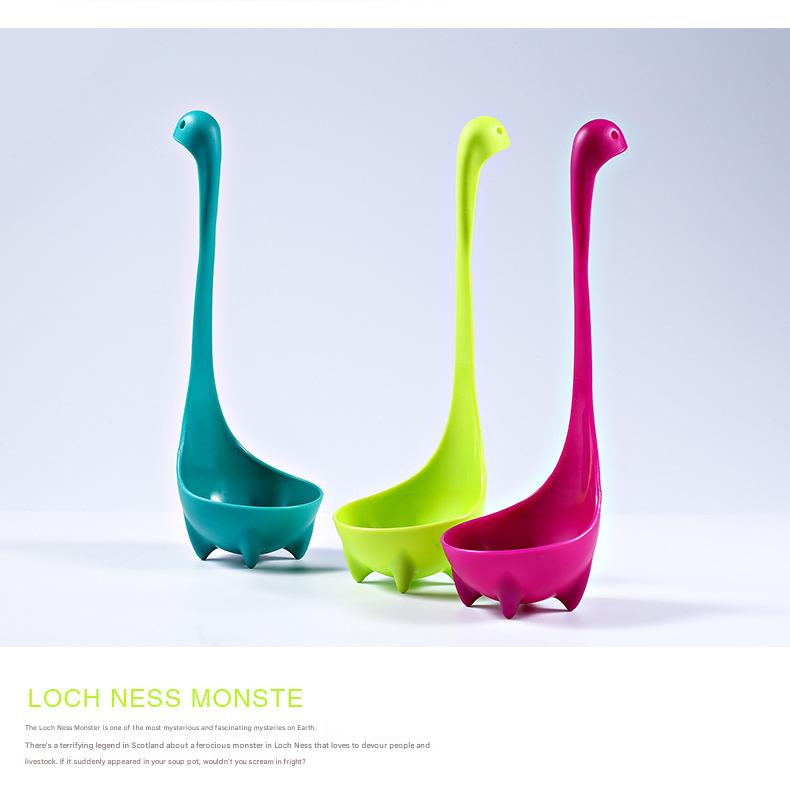 Blue Nessie Ladle Loch Ness Monster Soup Spoon Cute Dinosaur Shaped Standing Ladle Food-Grade Nylon Kitchen Utensil Handle Heat Resistant 0-120C Funny Cooking โ image 4