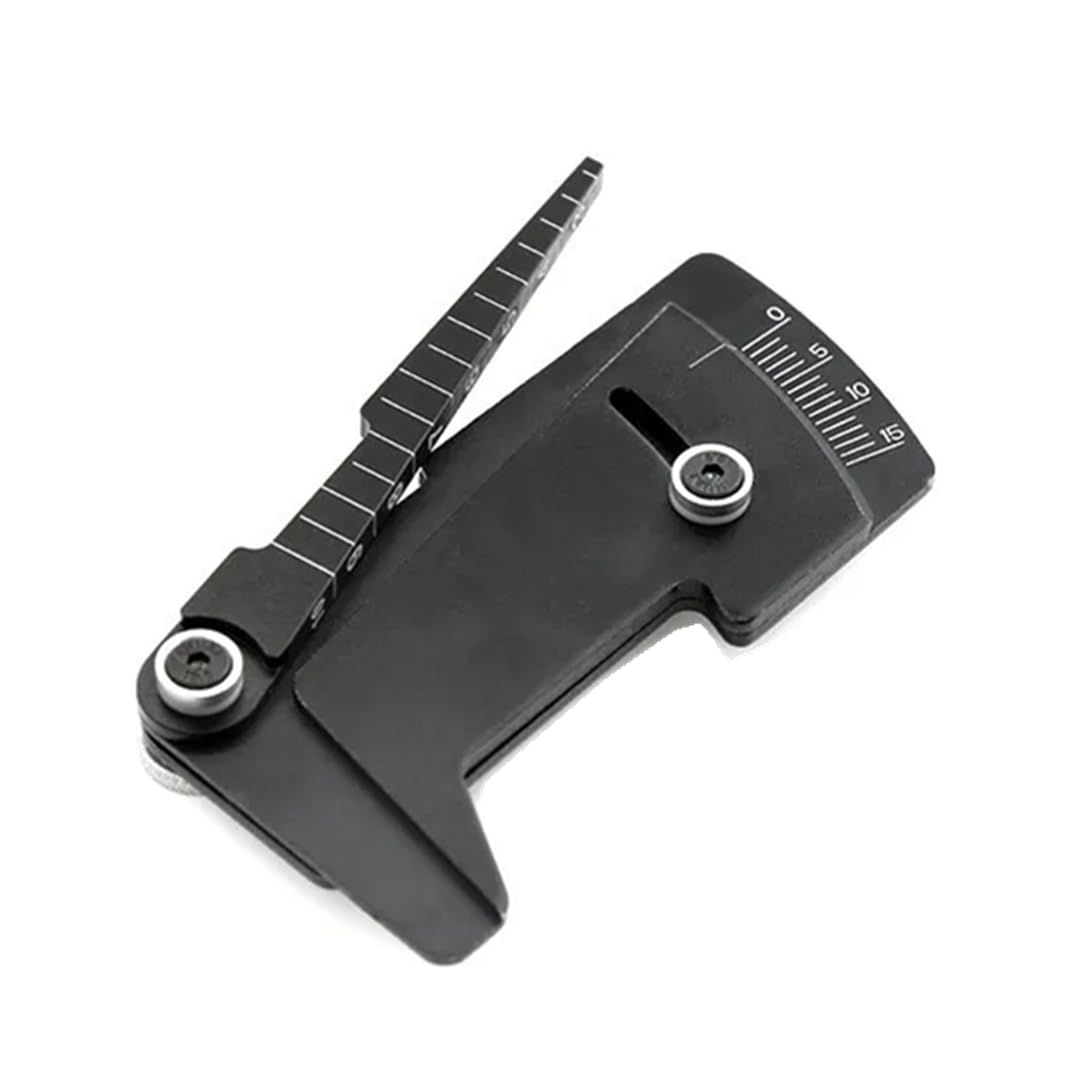 Aluminum Adjustable Wheel Rim Tire Height Camber Gauge Ruler RC Tool Kit for 1/10 RC Car, Black — image 4