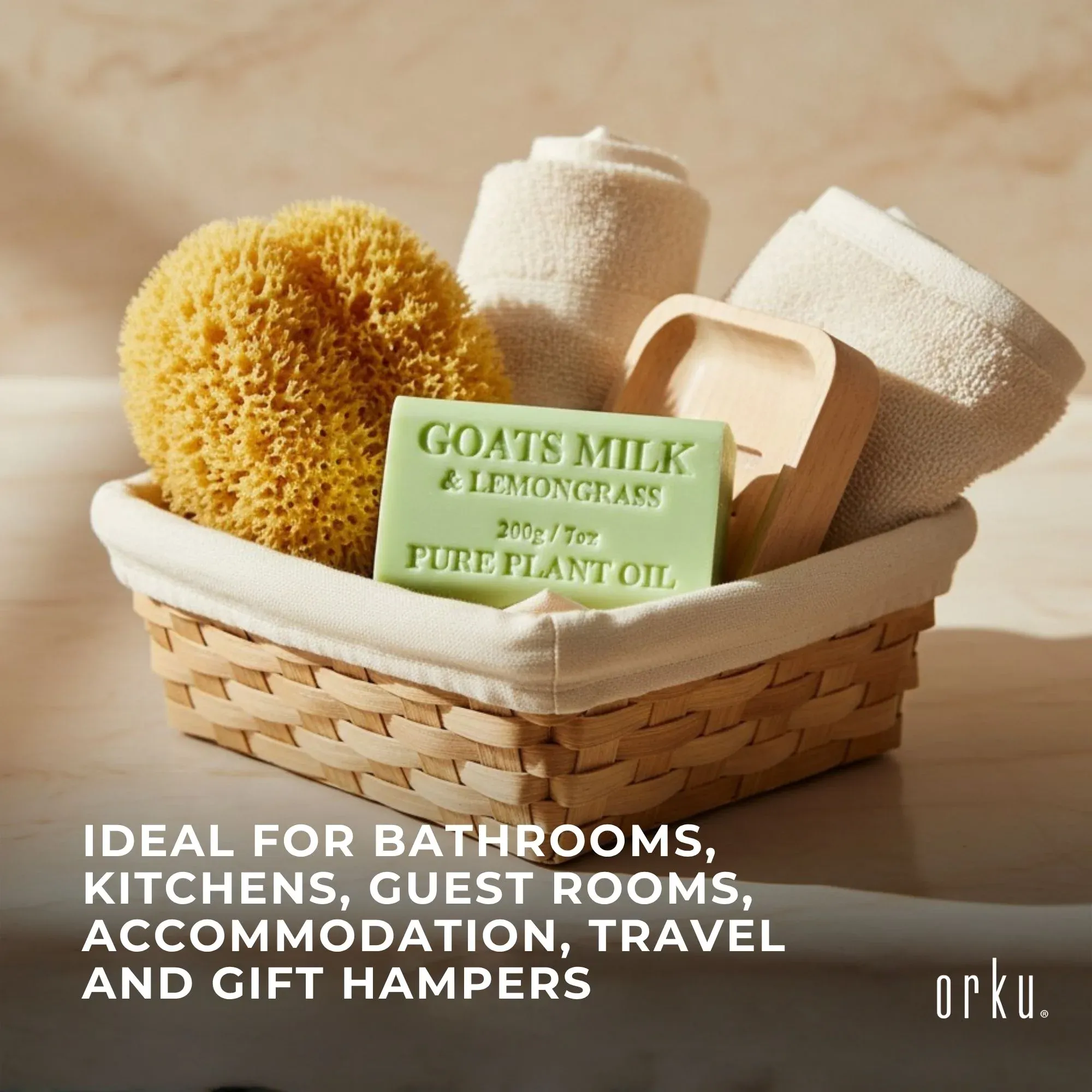 Orku 2 x 200g Goat Milk Lemongrass Soap Bars Australian Made — image 4